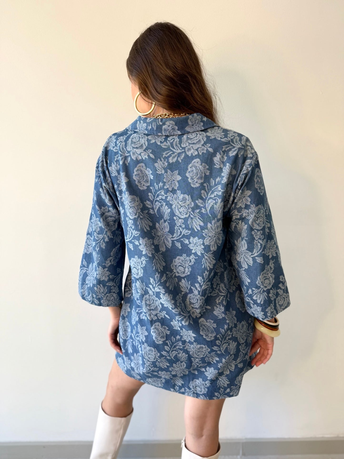 Rainey Floral Denim Dress