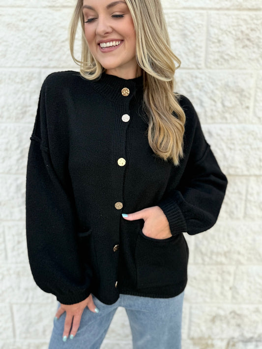 Autum Crop Fur Jacket - Black