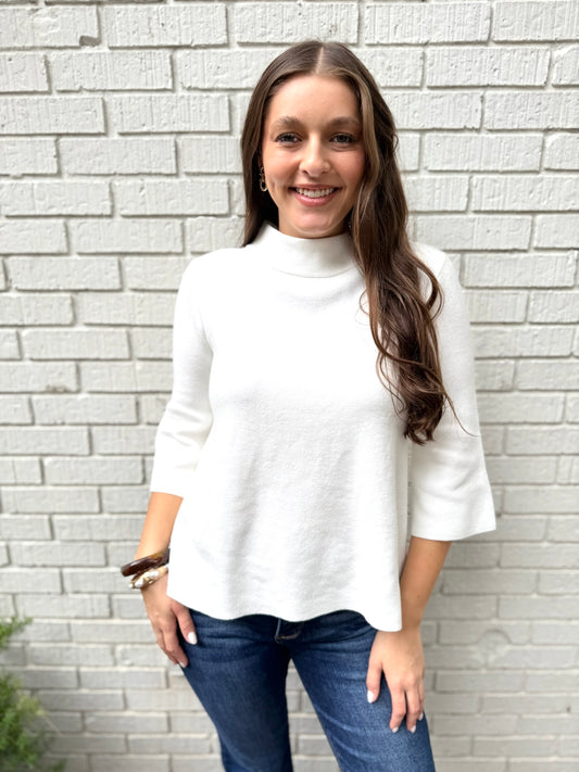 Cream Bell Sleeve Sweater