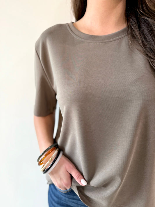 Everyday Mocha Crew Tee