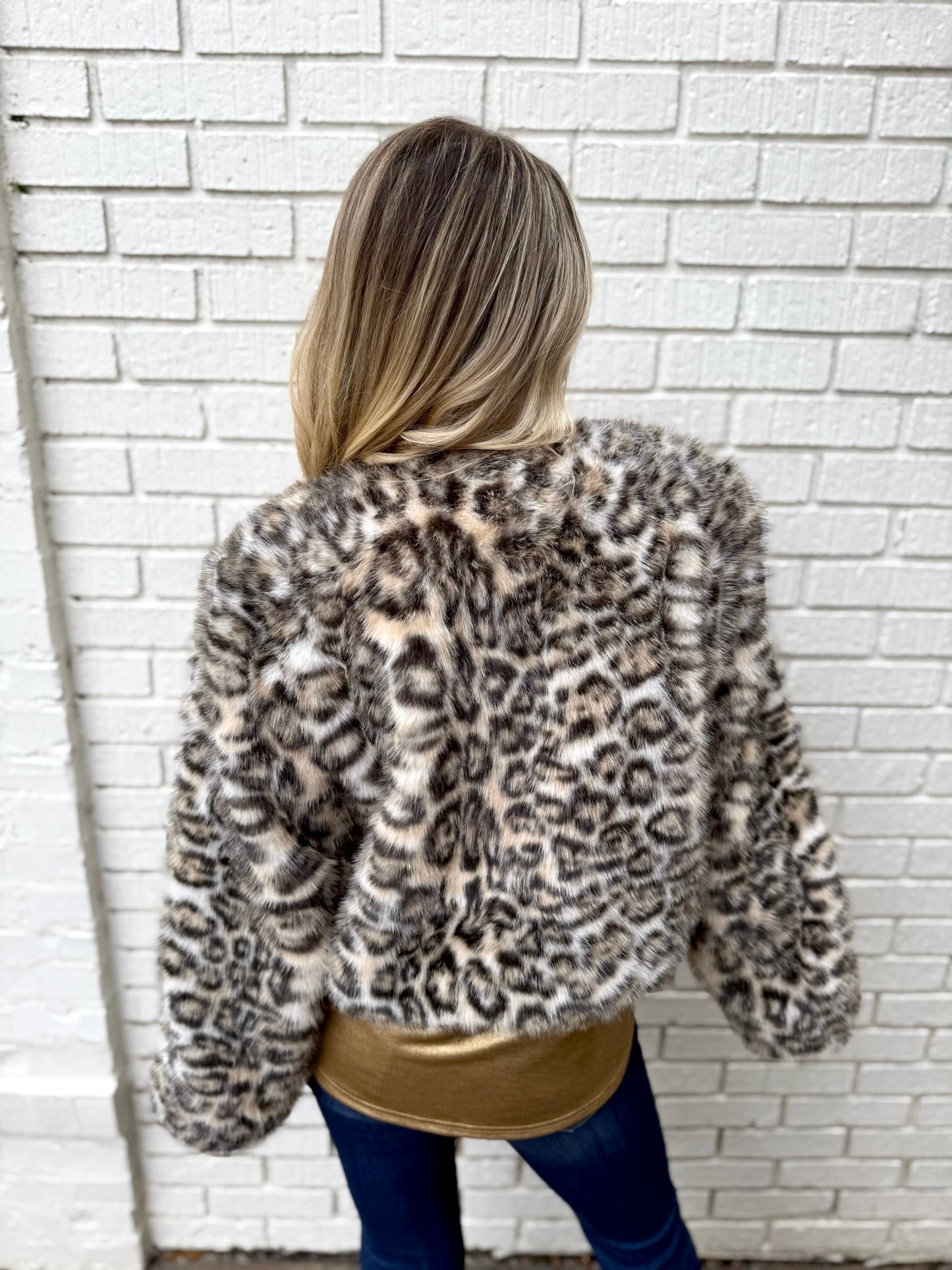 Zola Leopard Print Crop Fur