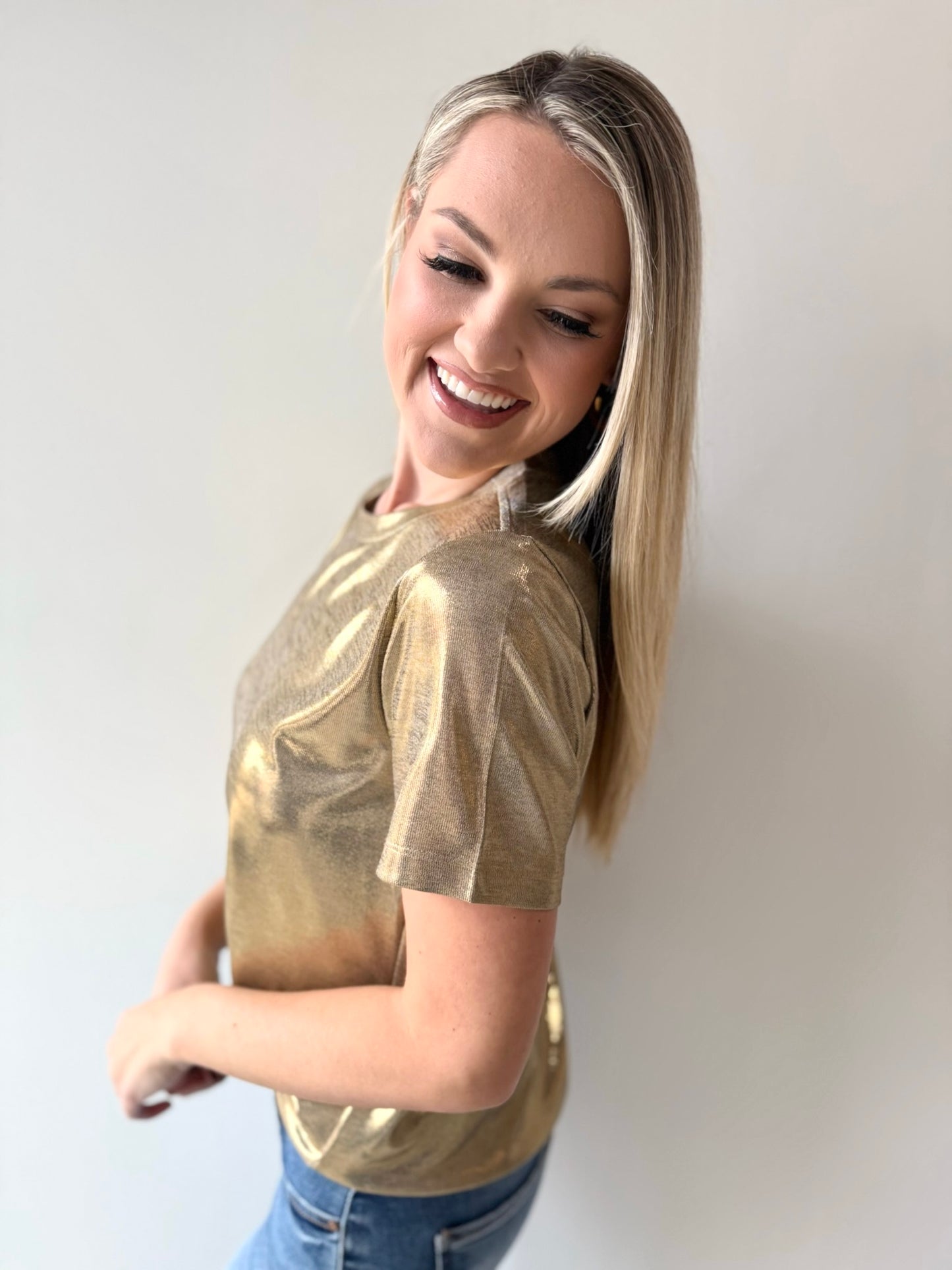 Zelda Luxe Gold Top