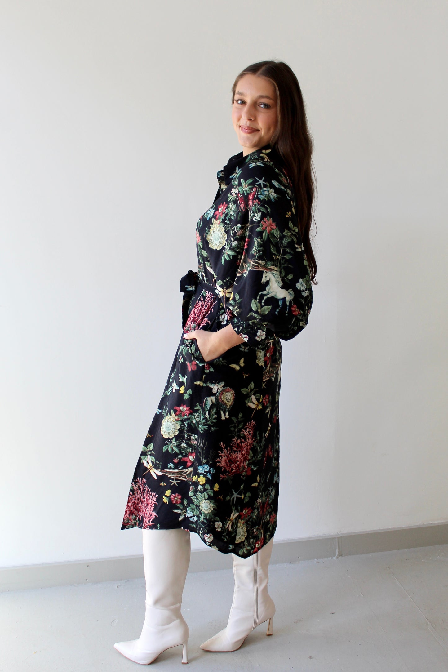 Botanical Print Dress