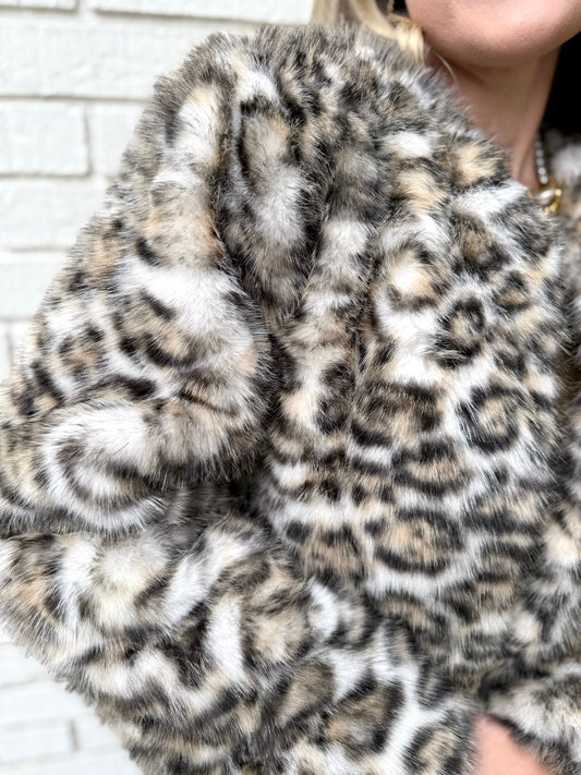 Zola Leopard Print Crop Fur
