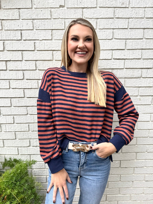 Zara Stripe Knit Top