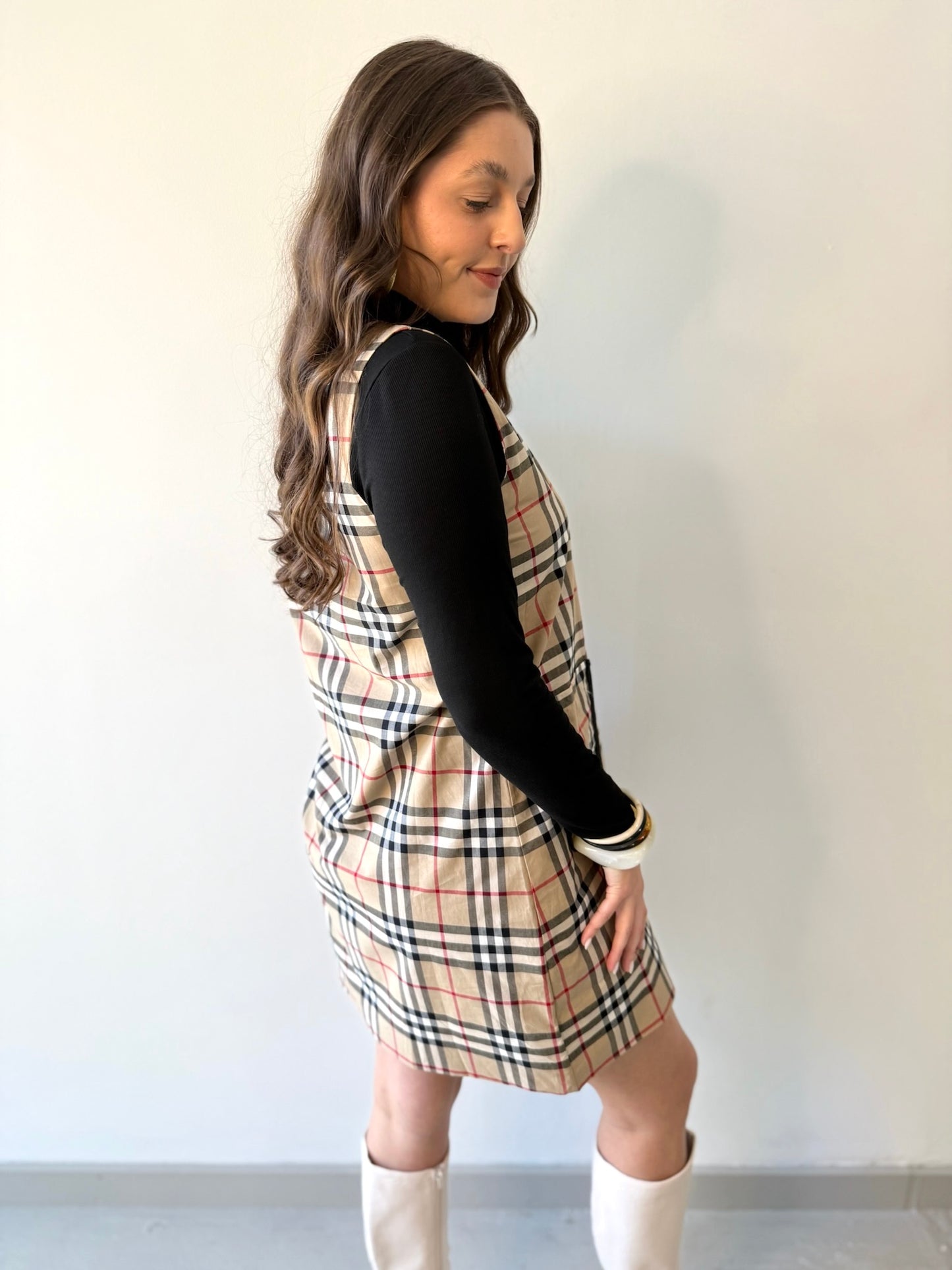 Classic Checkered Mini Dress