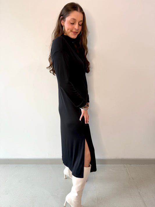 Anise Black Midi Dress