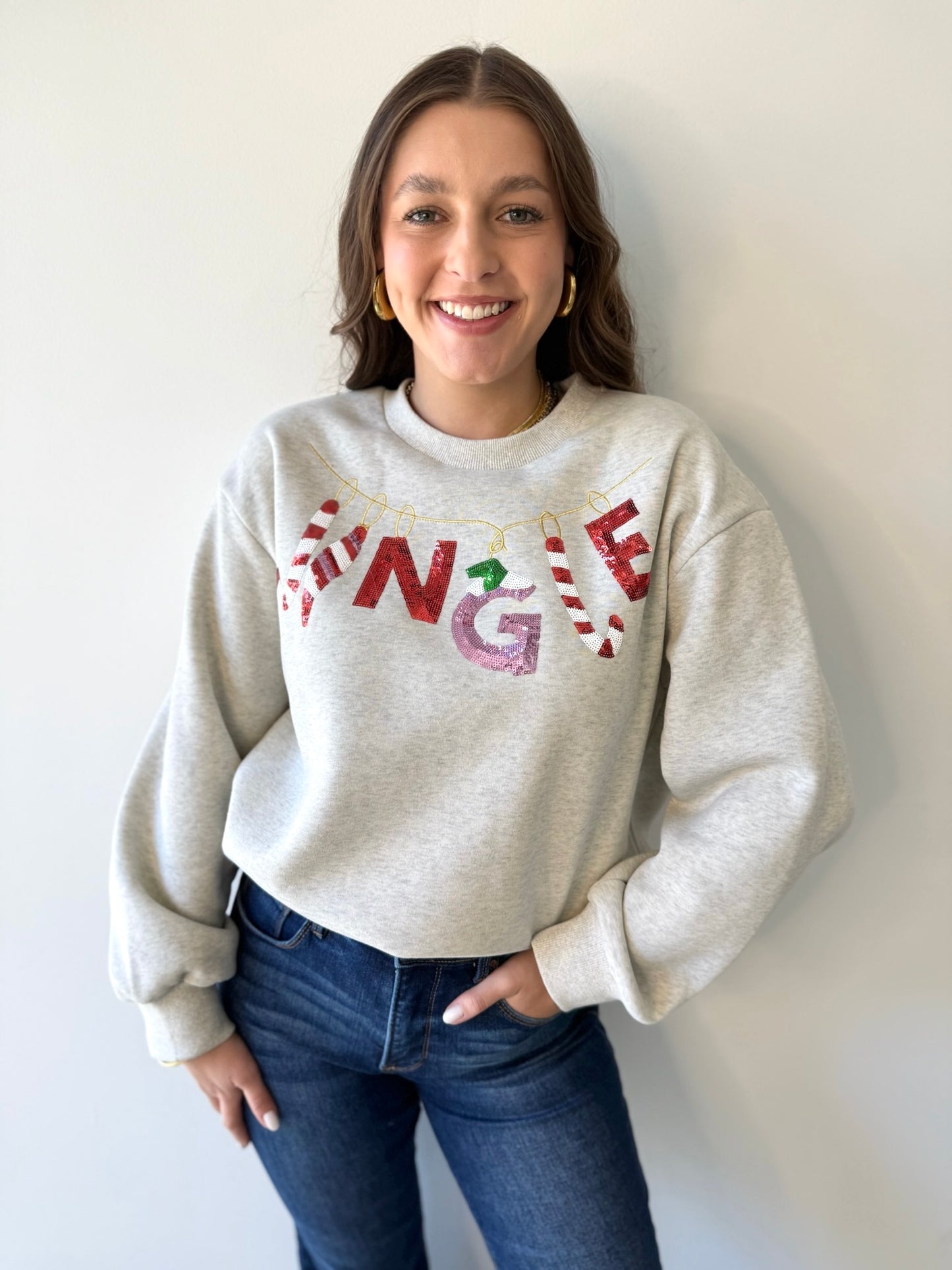 Jingle Sequin Christmas Sweater