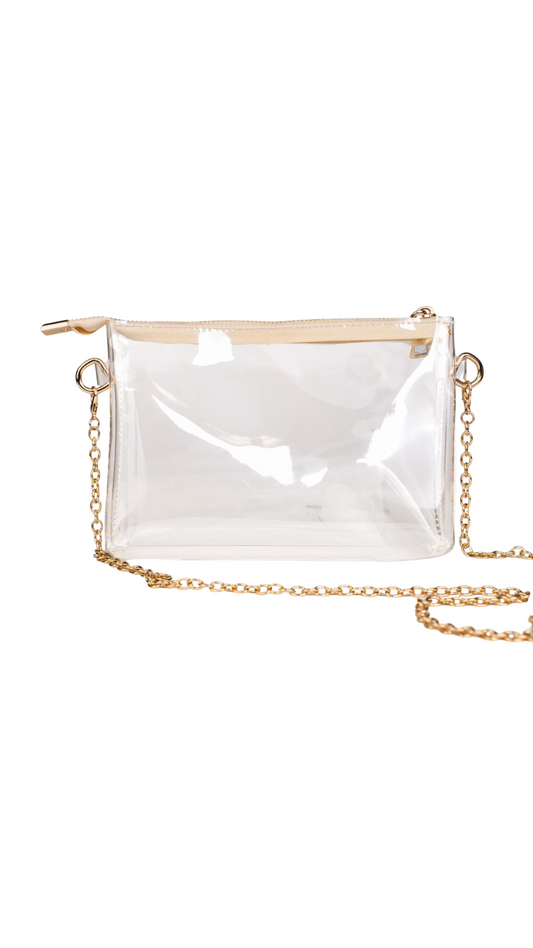 Josie Clear Crossbody Gold