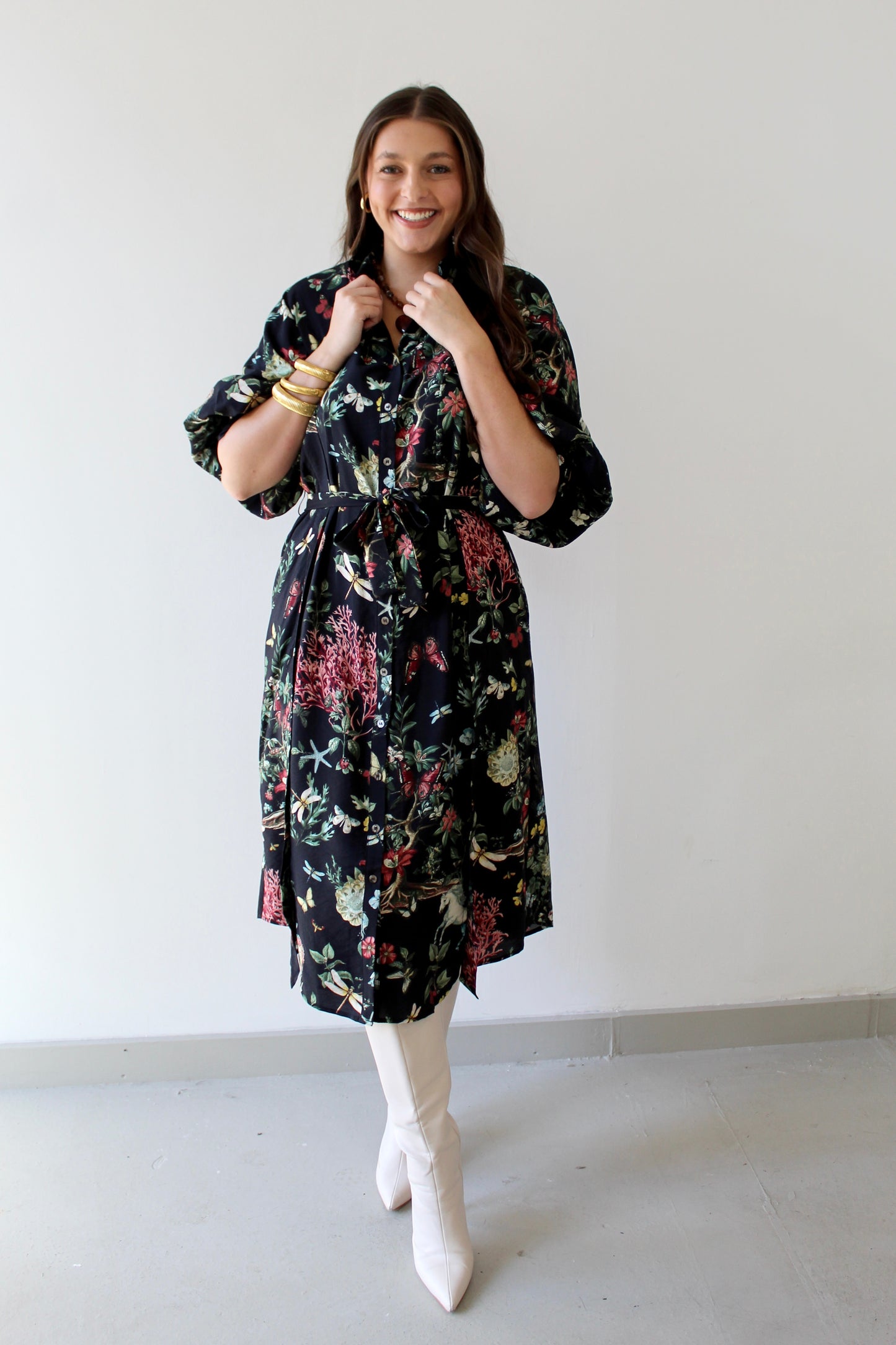 Botanical Print Dress