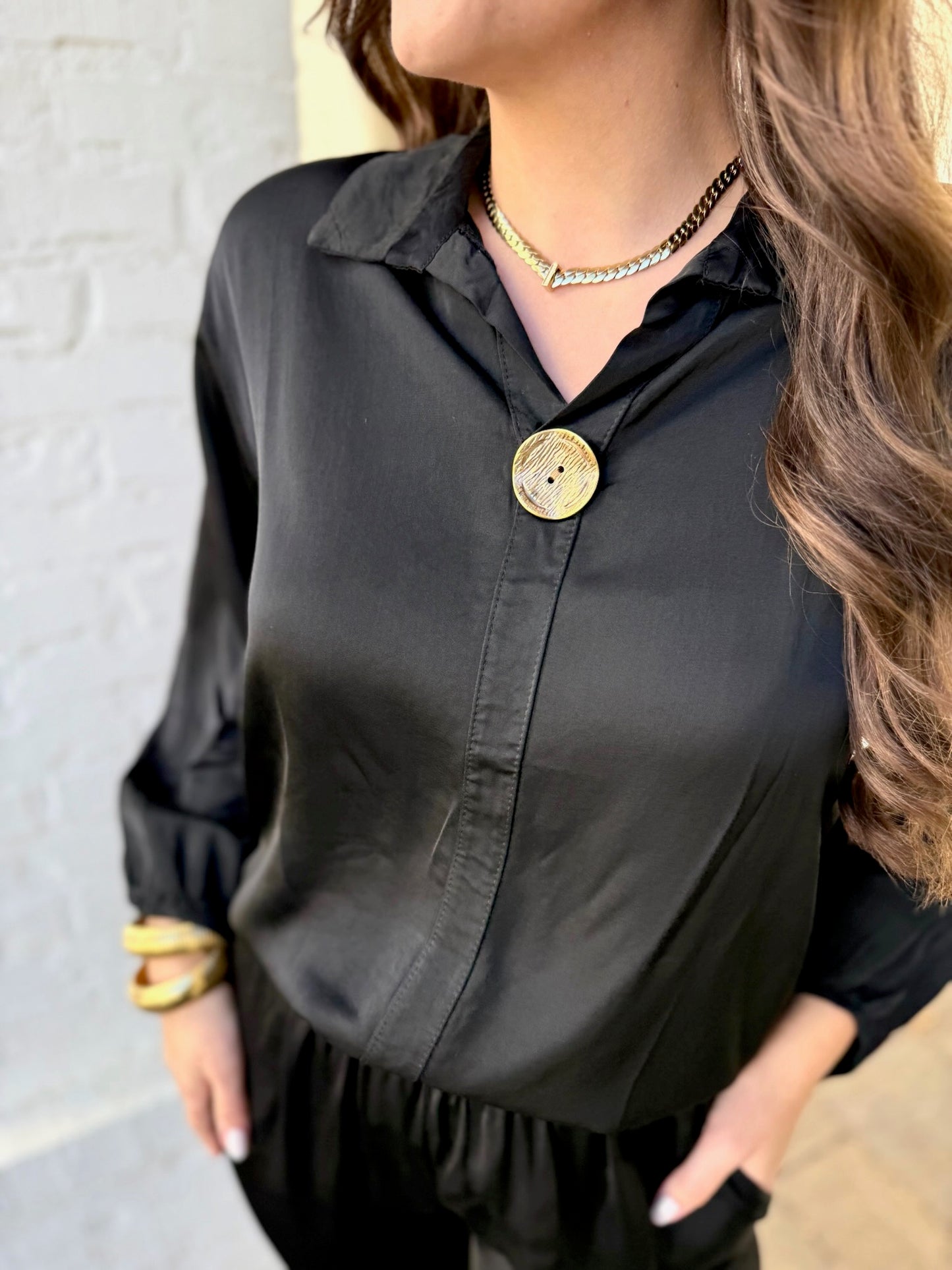Hi-low Tunic with Gold Detail