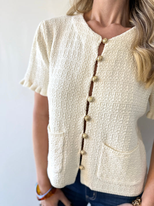 Remi Ruffled Sweater Top
