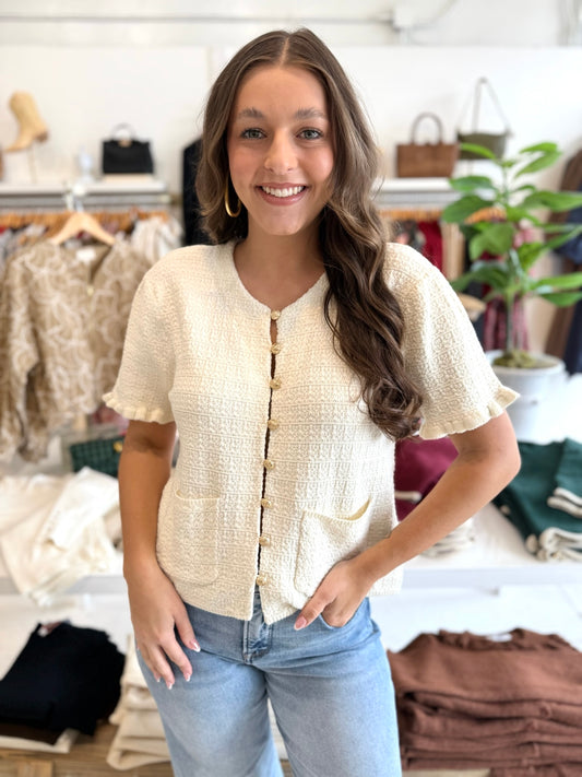 Remi Ruffled Sweater Top