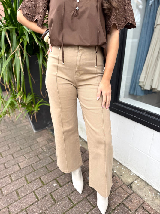 Kennedy Wide Long Pants - Camel