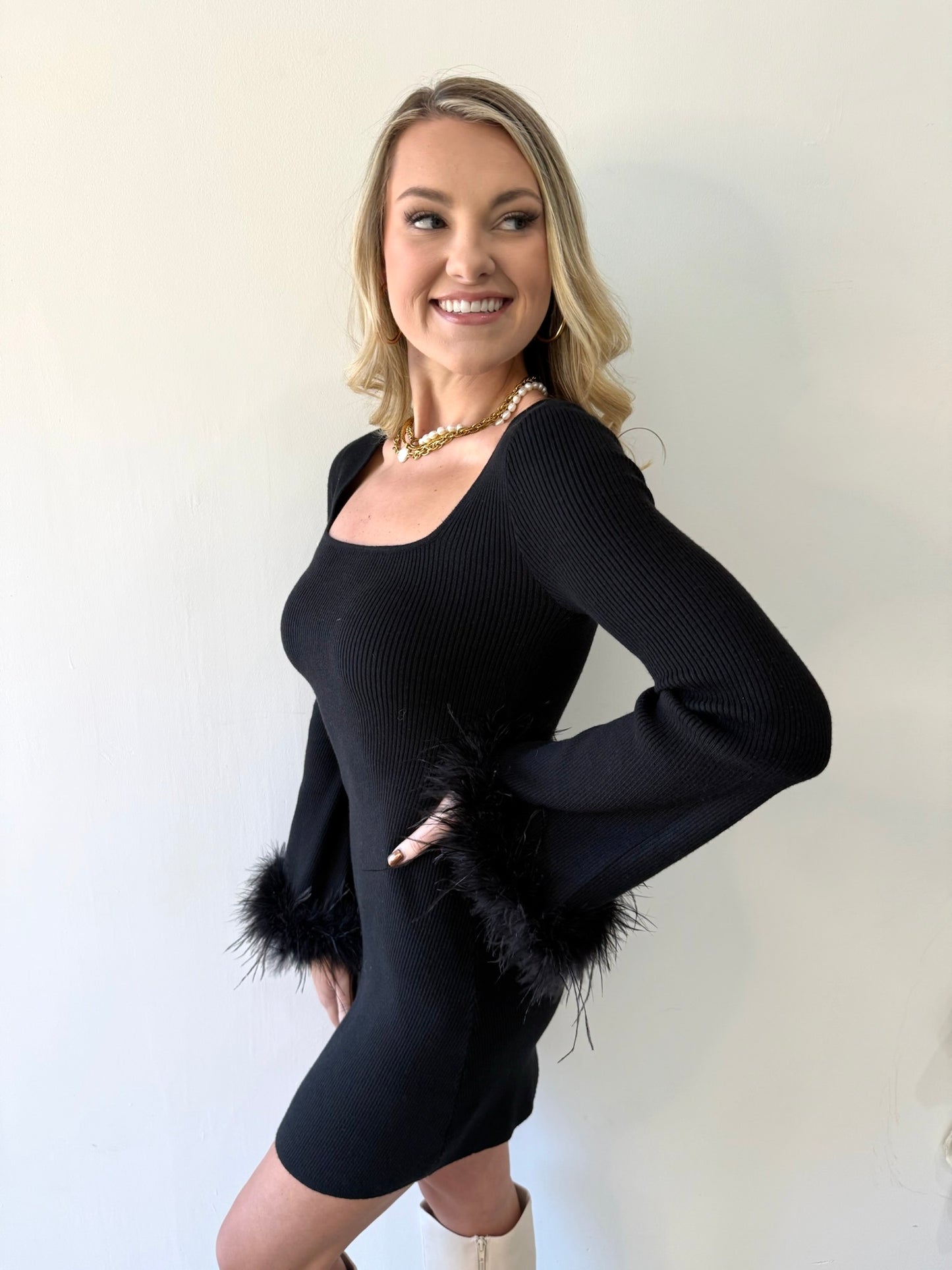 Annalise Frill Sleeve Dress