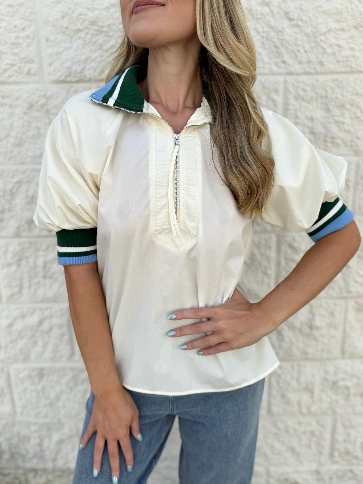 Lila multicolor accent band Top
