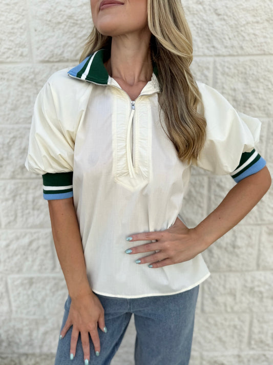Lila multicolor accent band Top