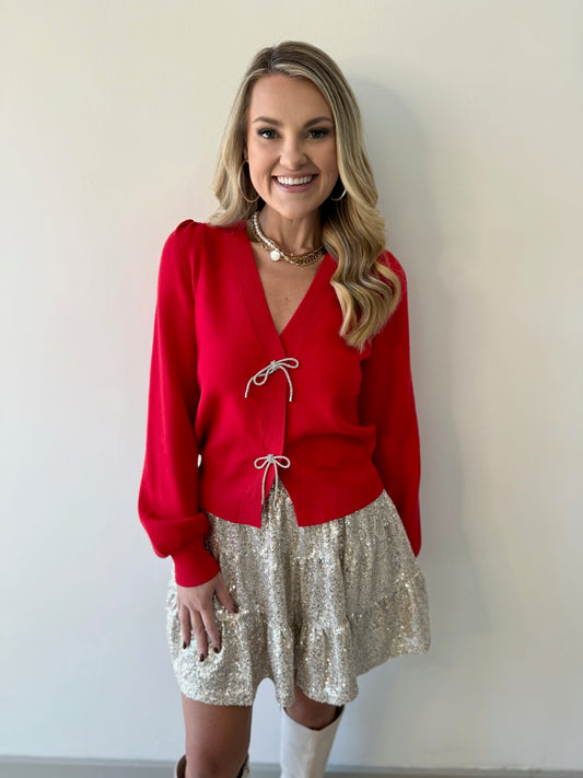 Sequin Tier Mini Skirt