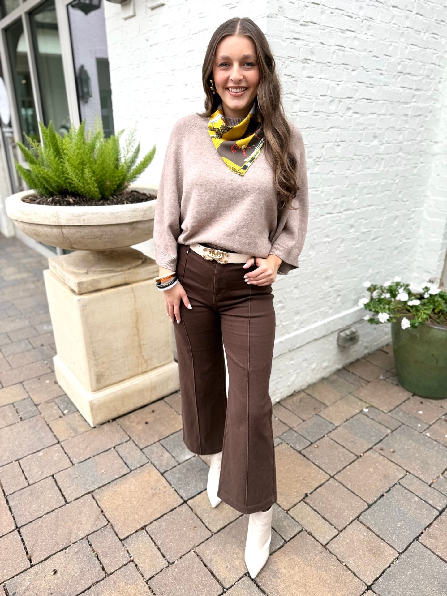 Raglan Wide Sleeve Sweater - Mocha