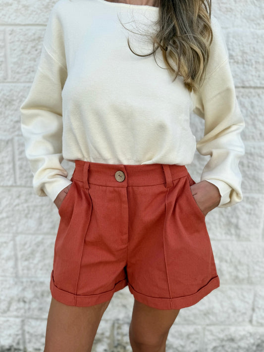 Linden Shorts - Rust