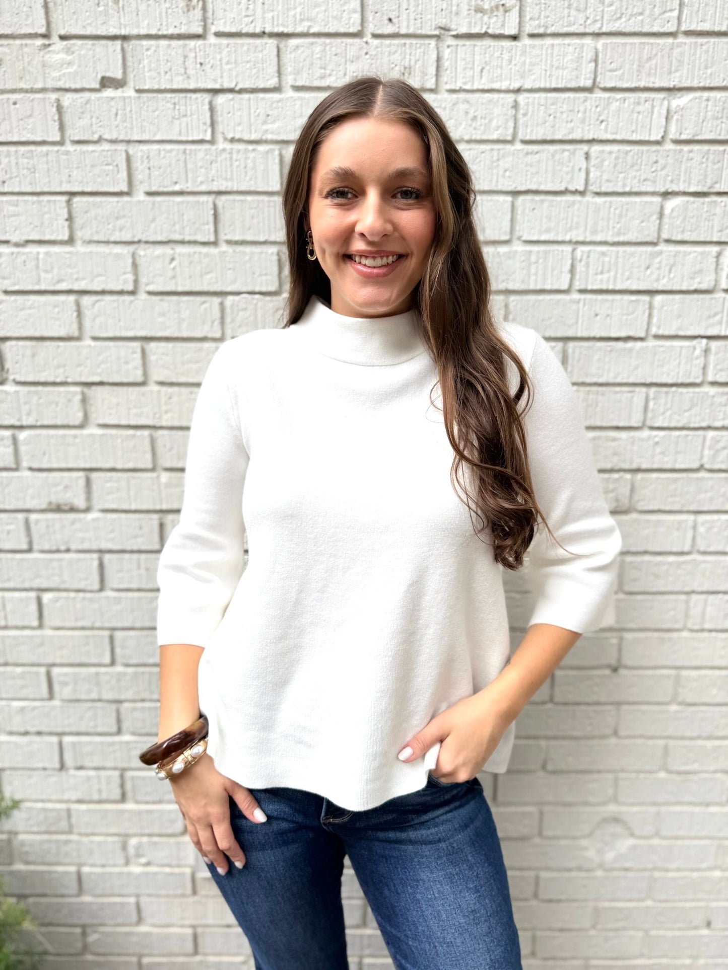 Cream Bell Sleeve Sweater