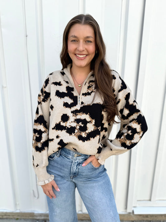 Karleigh Print Sweater