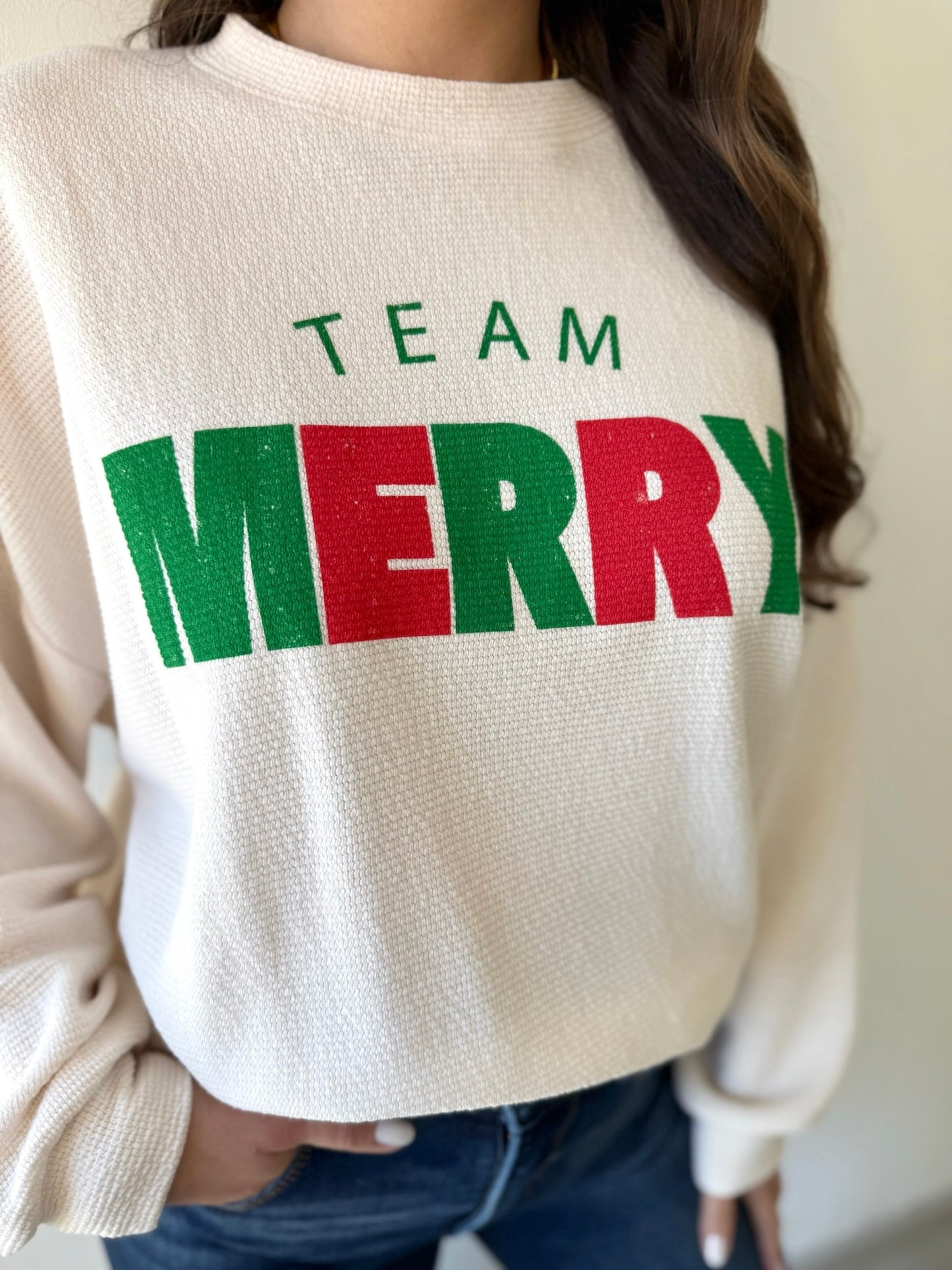 Team Merry Cloudy Knit Sweater
