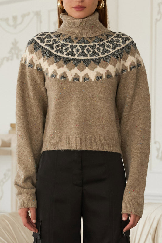 Fair Isle Turtleneck Sweater