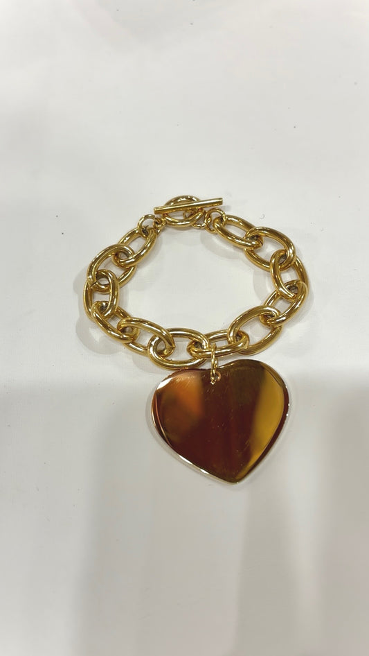 Heart Bracelet - Stainless Steel/18K