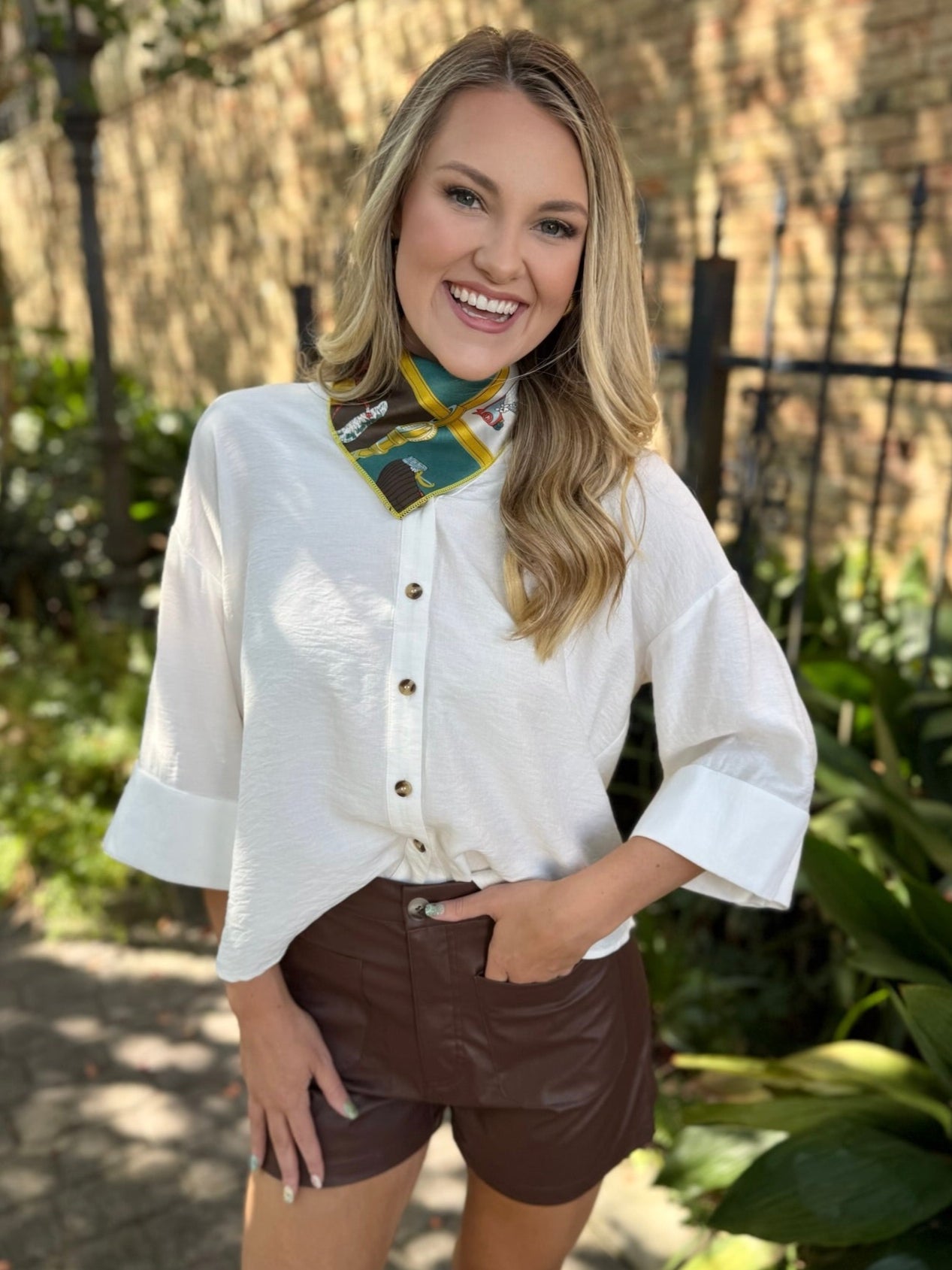 Lisa Solid Woven Shirt