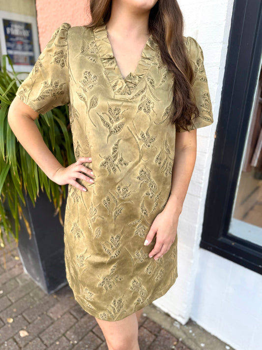 Kat Bronze Shift Dress