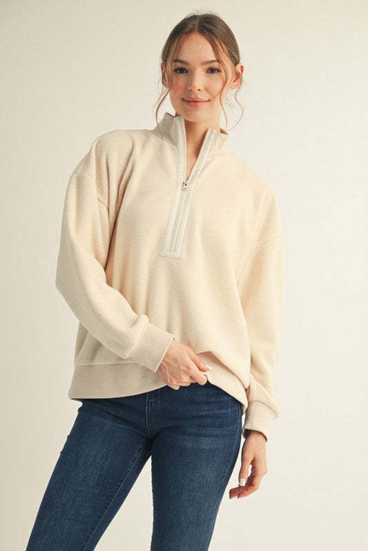Oversized 3/4 Zip Sweater