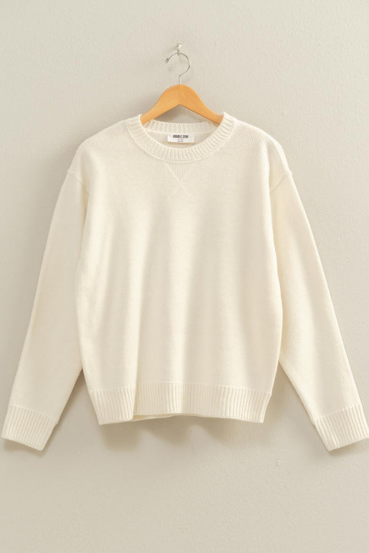 Round Neck Top - Whip Cream