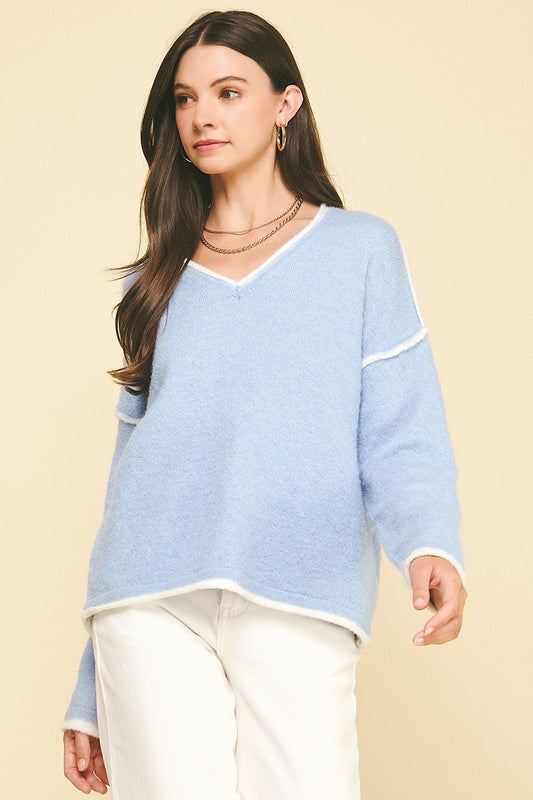 V Neck Wooly Sweater