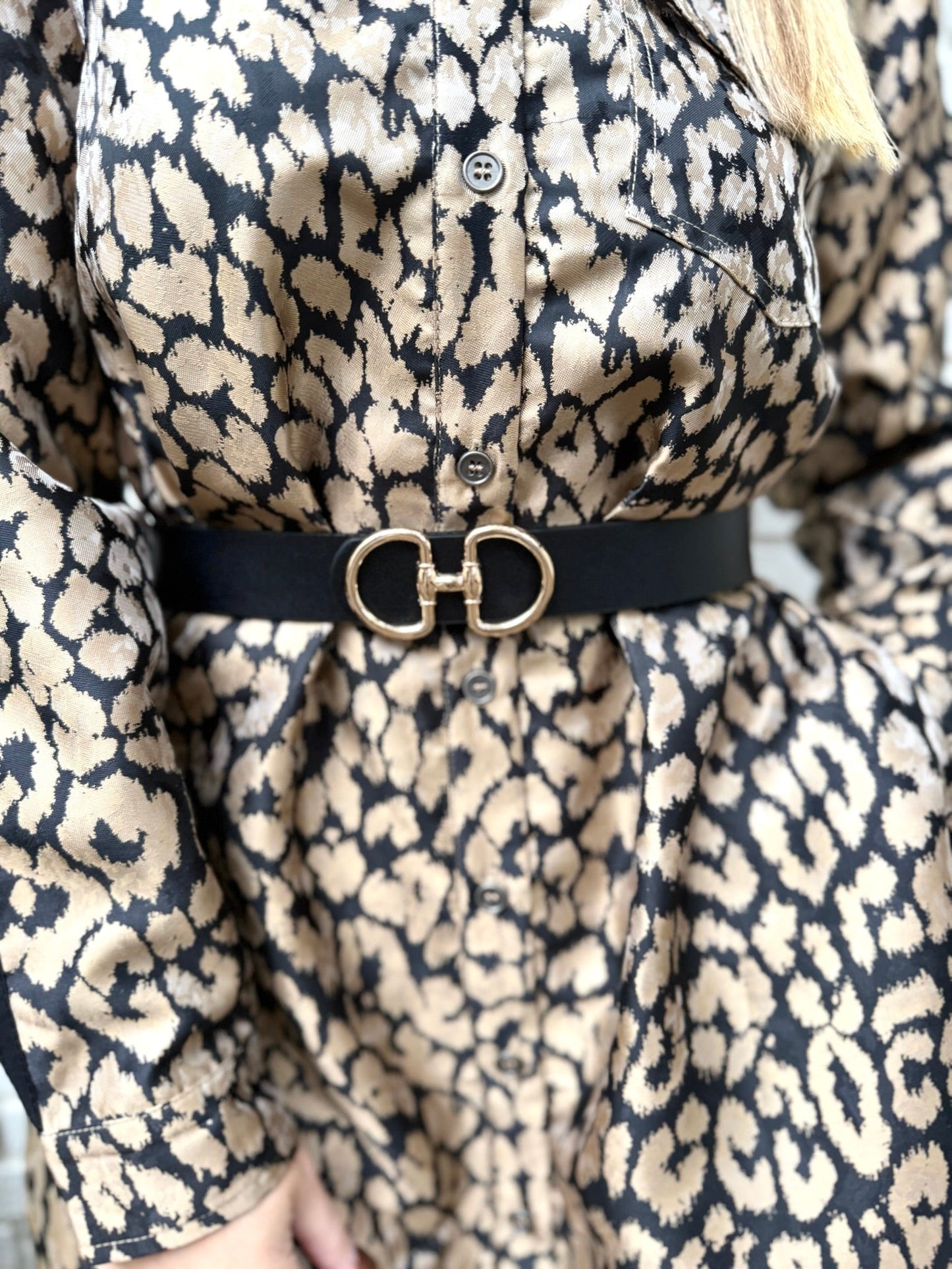 Black Horsebit Belt - Private Gallery Boutique