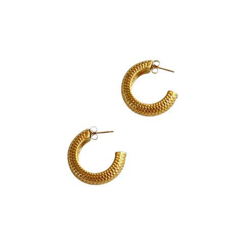 C - Shape Scales Hoop - Private Gallery Boutique