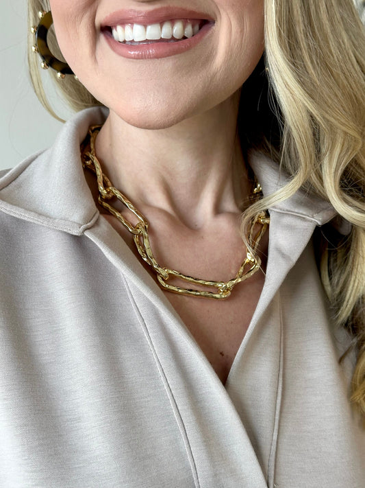 Cuban Texture French Vintage Necklace - Private Gallery Boutique