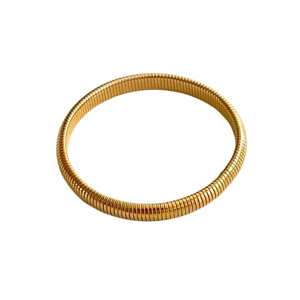 Denise 10mm Gold Coil Bracelet - Private Gallery Boutique