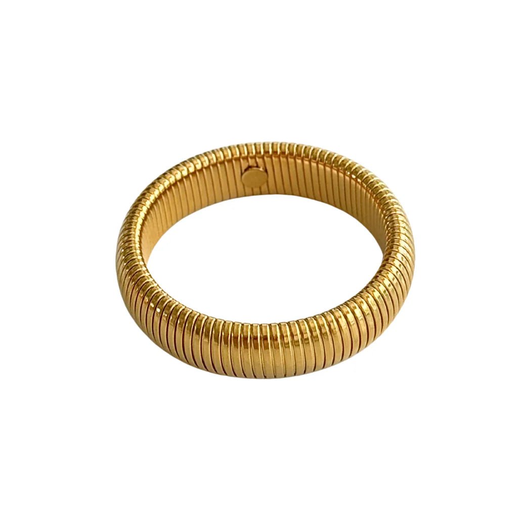 Denise 16mm Gold Coil Bracelet - Private Gallery Boutique