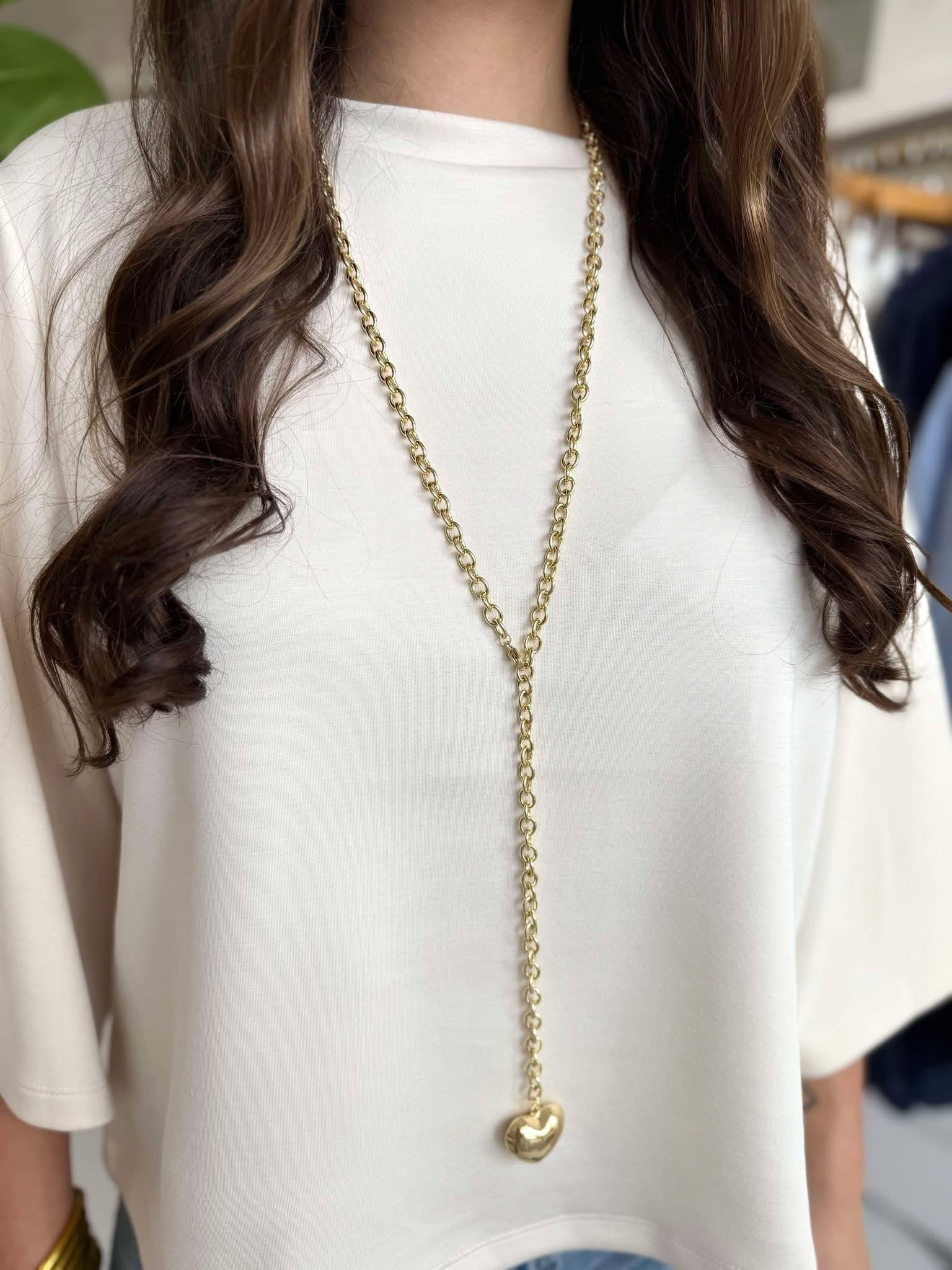 Double Wrap Gold Heart Pendant Necklace - Private Gallery Boutique