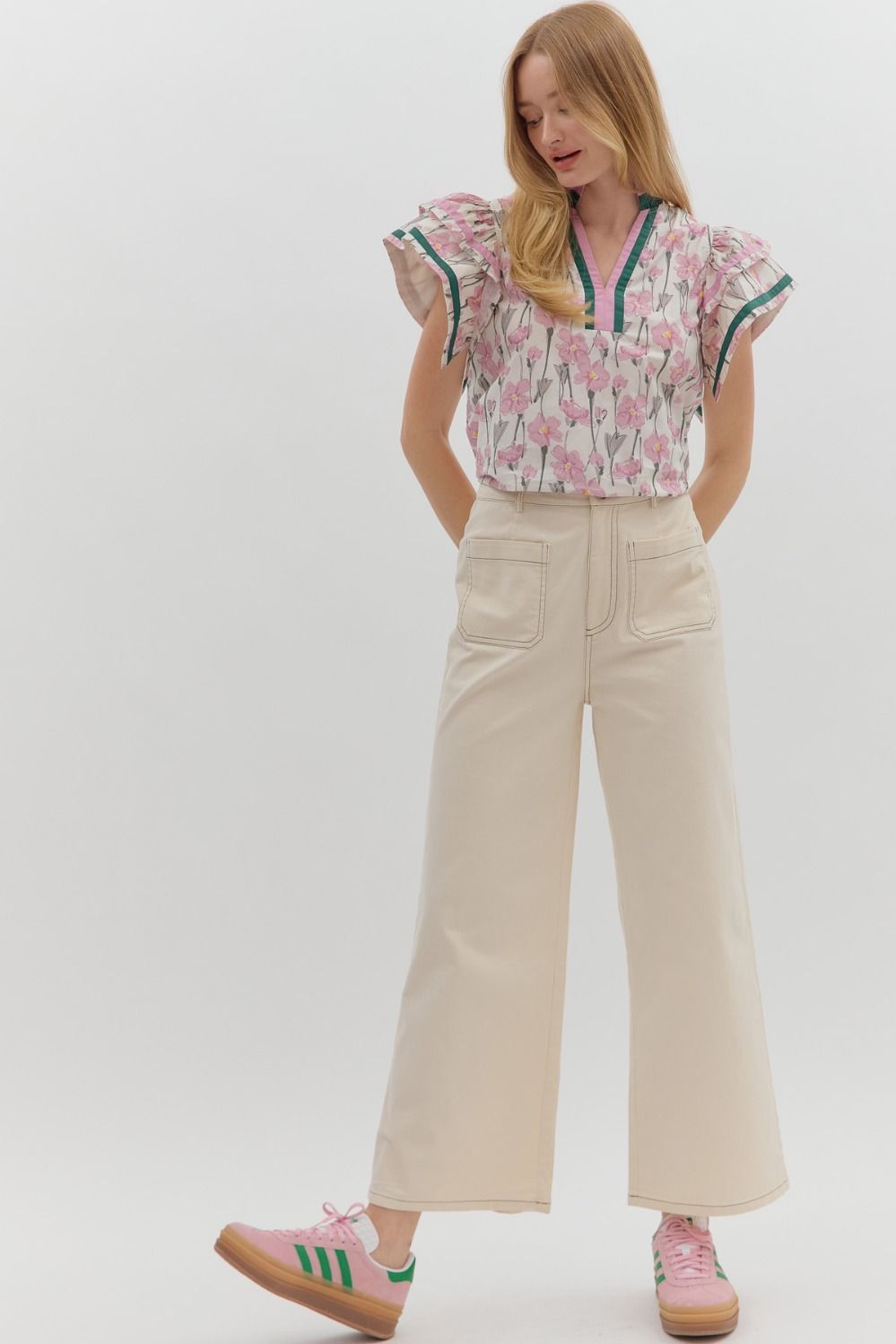 Tallulah Ecru Crop Pants