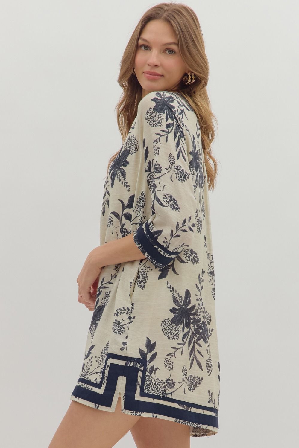 Delilah Contrast Floral Dress