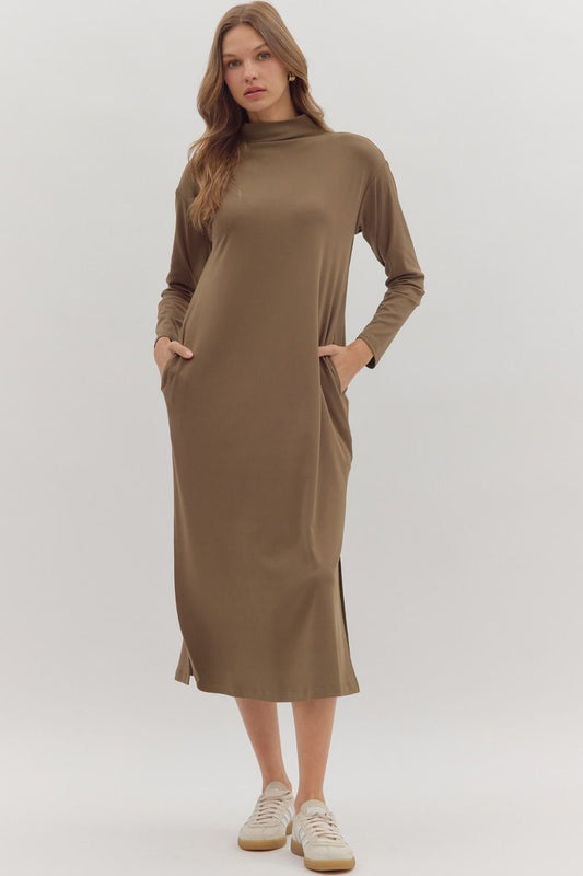 Anise Midi Dress - Mocha
