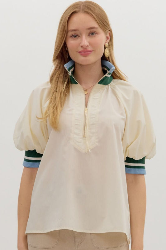 Lila multicolor accent band Top
