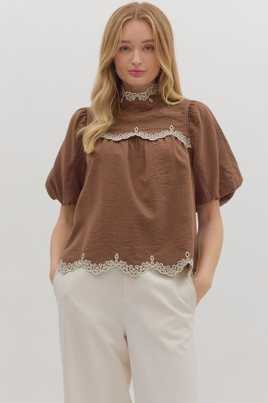Beverley embroidered top