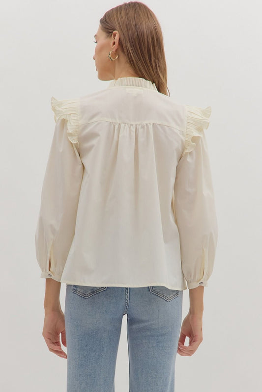 Jess Longline Blouse - Cream