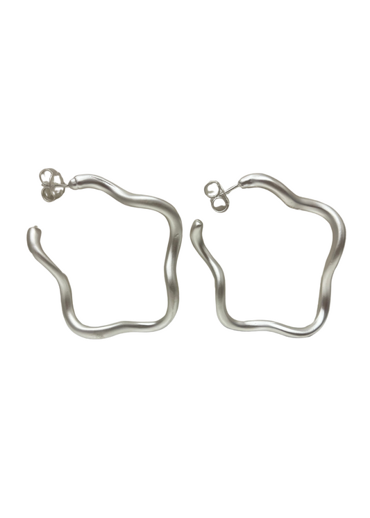 Silver Wiggle Wiggle Hoops