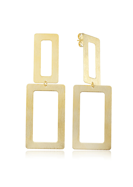 Double Rectangle Earrings 3.5