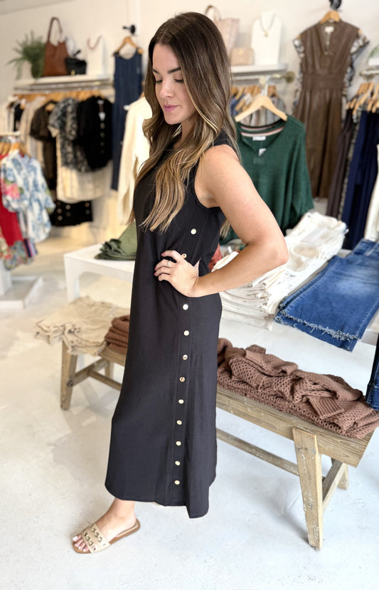 Irene Midi Dress - Black