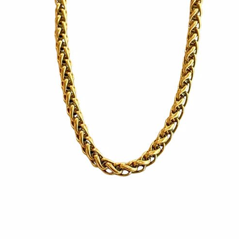Gold 6mm Gold Wheat Chain 16" - Private Gallery Boutique